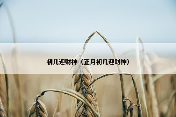 初几迎财神（正月初几迎财神）