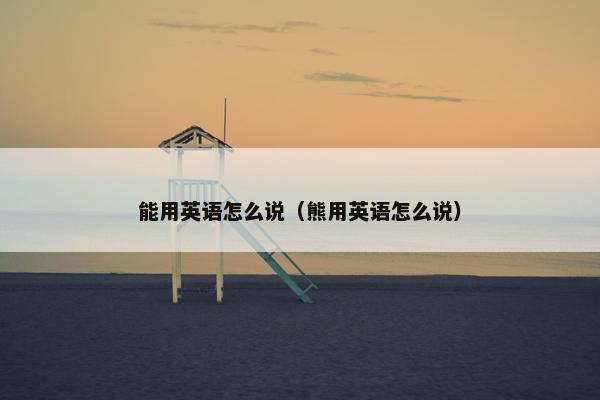 能用英语怎么说（熊用英语怎么说）