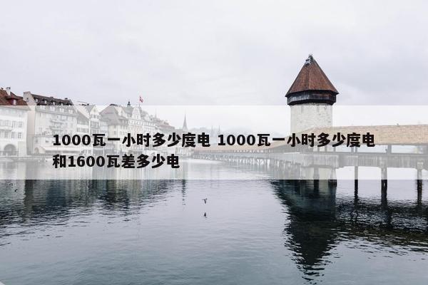 1000瓦一小时多少度电 1000瓦一小时多少度电和1600瓦差多少电