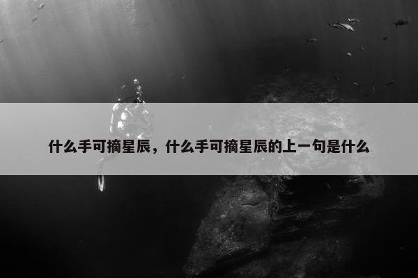 什么手可摘星辰，什么手可摘星辰的上一句是什么