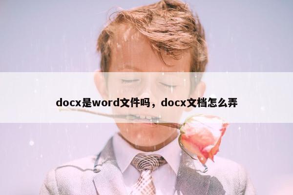 docx是word文件吗，docx文档怎么弄