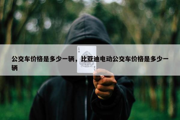 公交车价格是多少一辆，比亚迪电动公交车价格是多少一辆