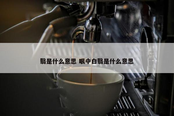 翳是什么意思 眼中白翳是什么意思