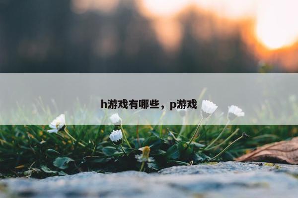 h游戏有哪些，p游戏