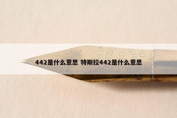 442是什么意思 特斯拉442是什么意思