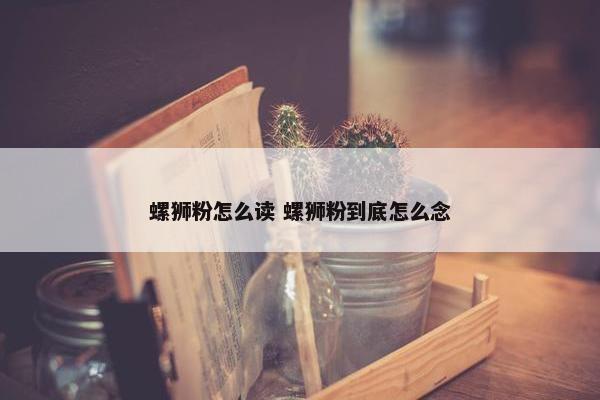 螺狮粉怎么读 螺狮粉到底怎么念