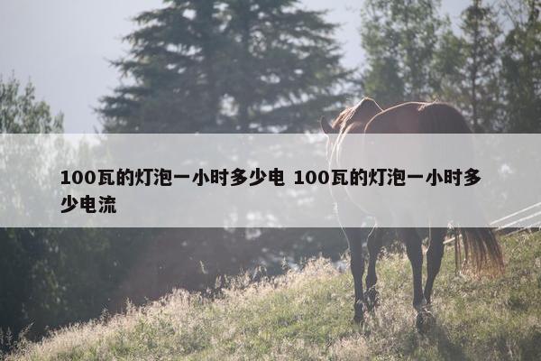 100瓦的灯泡一小时多少电 100瓦的灯泡一小时多少电流