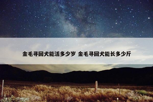 金毛寻回犬能活多少岁 金毛寻回犬能长多少斤