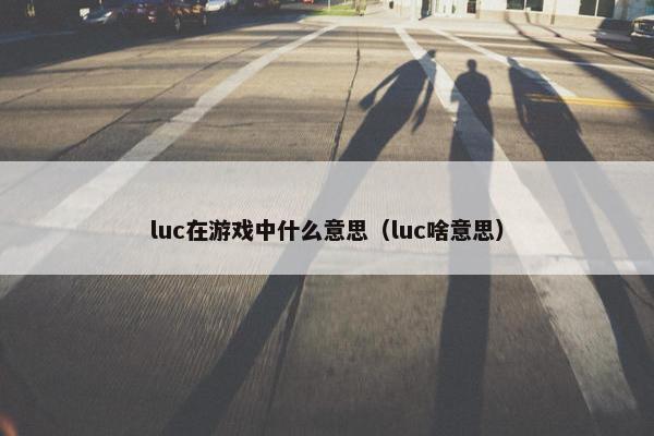 luc在游戏中什么意思（luc啥意思）