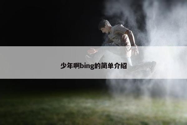 少年啊bing的简单介绍