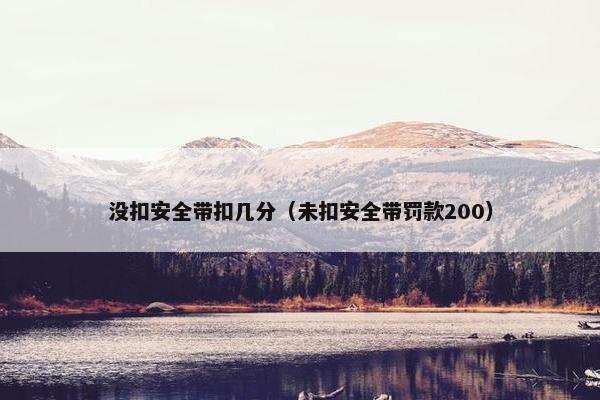 没扣安全带扣几分（未扣安全带罚款200）