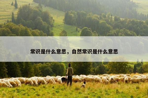 常识是什么意思，自然常识是什么意思