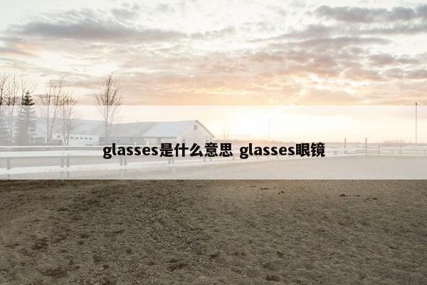 glasses是什么意思 glasses眼镜