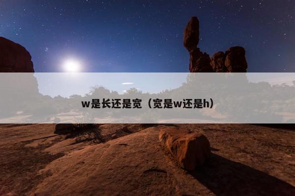 w是长还是宽（宽是w还是h）