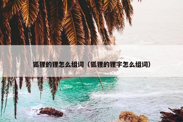 狐狸的狸怎么组词（狐狸的狸字怎么组词）