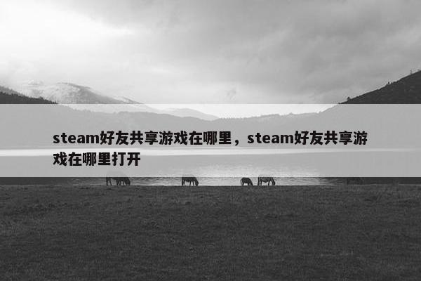 steam好友共享游戏在哪里，steam好友共享游戏在哪里打开