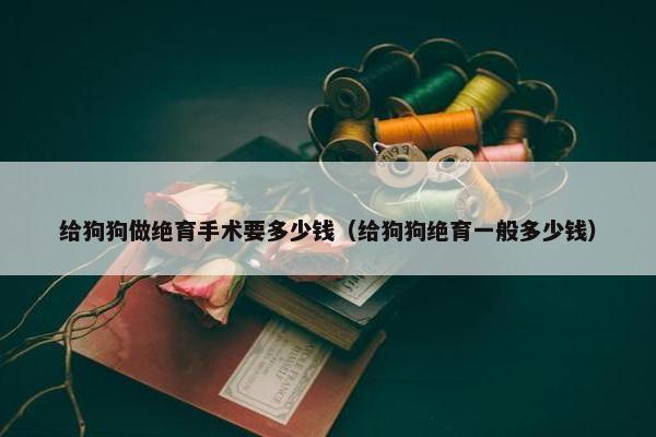 给狗狗做绝育手术要多少钱（给狗狗绝育一般多少钱）