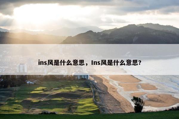 ins风是什么意思，Ins风是什么意思?