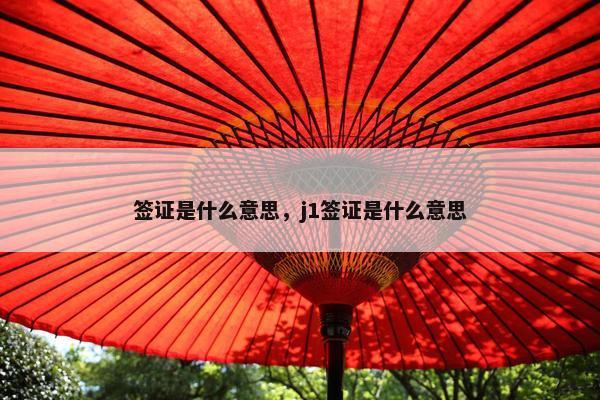 签证是什么意思，j1签证是什么意思