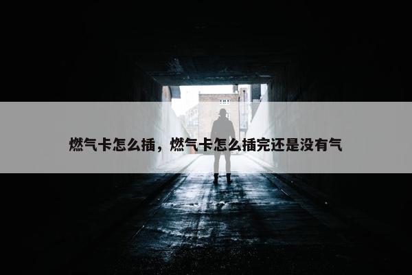 燃气卡怎么插，燃气卡怎么插完还是没有气