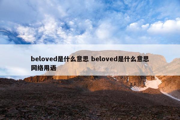 beloved是什么意思 beloved是什么意思网络用语