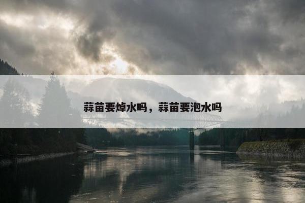 蒜苗要焯水吗，蒜苗要泡水吗