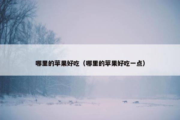 哪里的苹果好吃（哪里的苹果好吃一点）