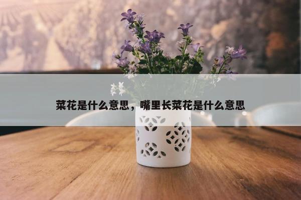 菜花是什么意思，嘴里长菜花是什么意思