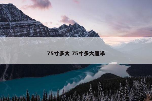 75寸多大 75寸多大厘米