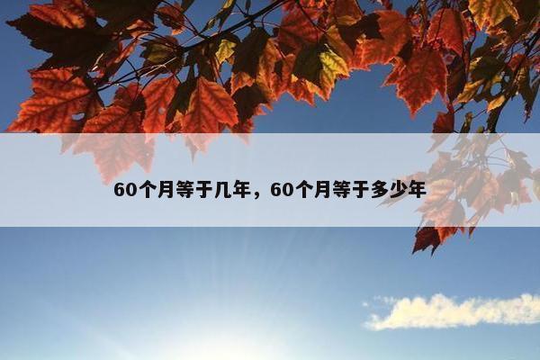 60个月等于几年，60个月等于多少年