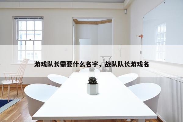 游戏队长需要什么名字，战队队长游戏名