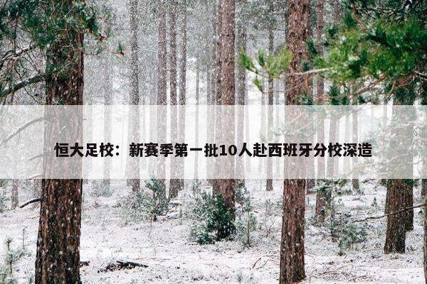 恒大足校：新赛季第一批10人赴西班牙分校深造