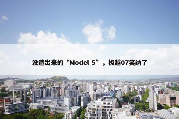 没造出来的“Model 5”，极越07笑纳了