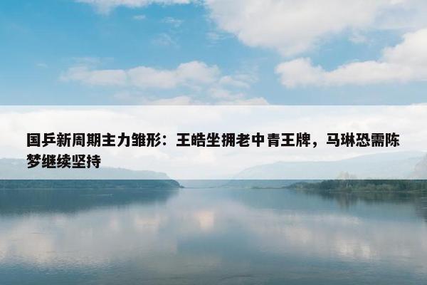 国乒新周期主力雏形：王皓坐拥老中青王牌，马琳恐需陈梦继续坚持