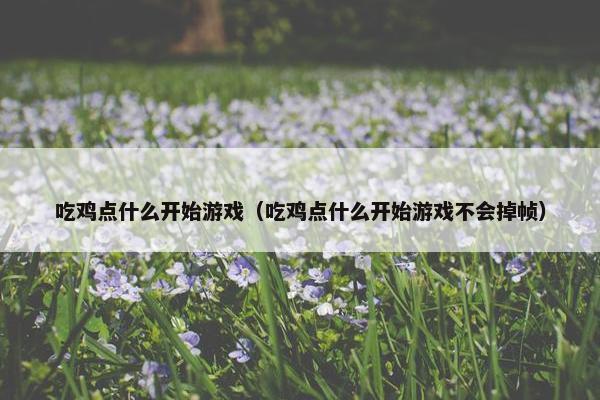 吃鸡点什么开始游戏（吃鸡点什么开始游戏不会掉帧）