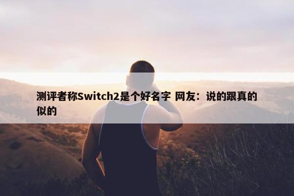 测评者称Switch2是个好名字 网友：说的跟真的似的