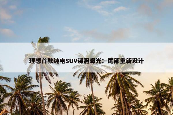 理想首款纯电SUV谍照曝光：尾部重新设计