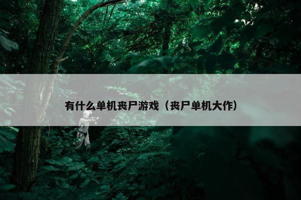 有什么单机丧尸游戏（丧尸单机大作）