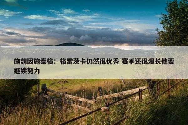 施魏因施泰格：格雷茨卡仍然很优秀 赛季还很漫长他要继续努力