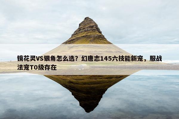 镜花灵VS银角怎么选？幻唐志145六技能新宠，服战法宠T0级存在