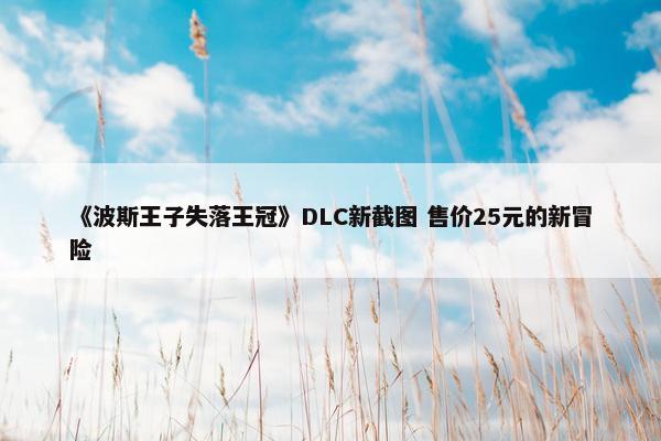 《波斯王子失落王冠》DLC新截图 售价25元的新冒险