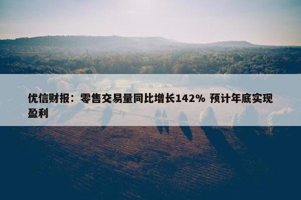 优信财报：零售交易量同比增长142% 预计年底实现盈利