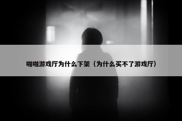 啪啪游戏厅为什么下架（为什么买不了游戏厅）