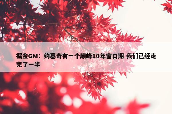 掘金GM：约基奇有一个巅峰10年窗口期 我们已经走完了一半