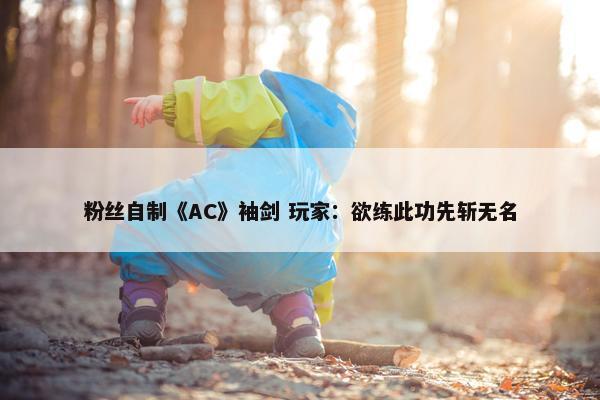 粉丝自制《AC》袖剑 玩家：欲练此功先斩无名