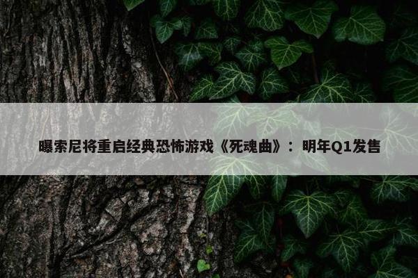 曝索尼将重启经典恐怖游戏《死魂曲》：明年Q1发售